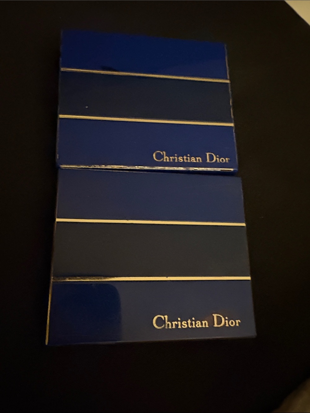Dior powder make up and Gold Striped Cuff Links